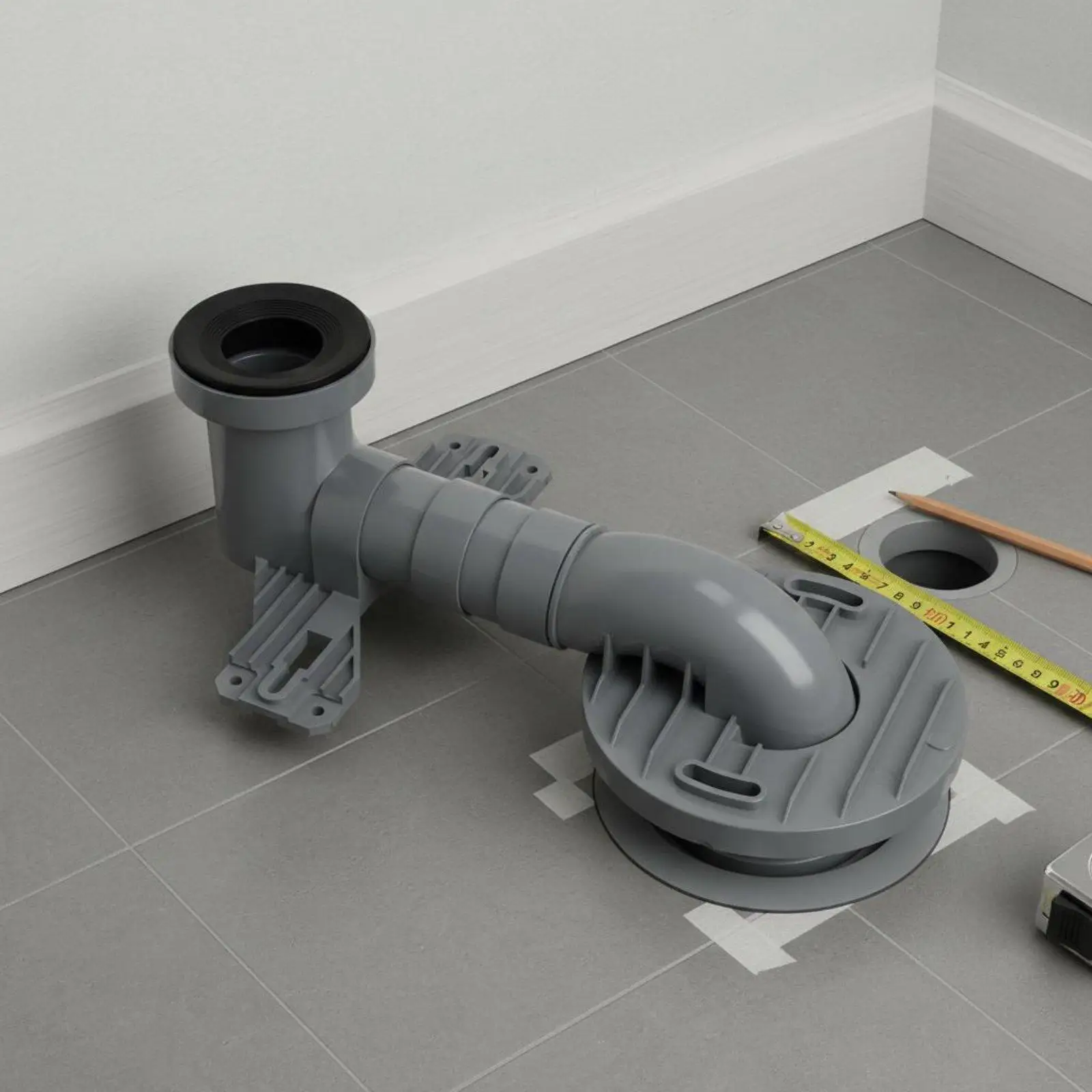 Toilet Shifter No Digging Required Toilet Drain Offset Adapter Easy to Install Waste Pipe Shifter for Homeowners, Restroom