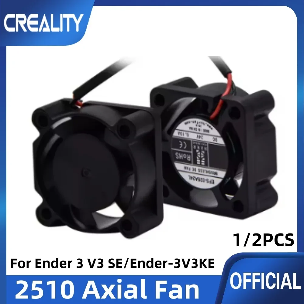 

Creality 2510 Axial Fan for Ender 3 V3 SE Ender-3V3KE CR-10 SE 3D Printer Hotend 2510 Axial Cooling Fan 24V Brushless DC 0.1A