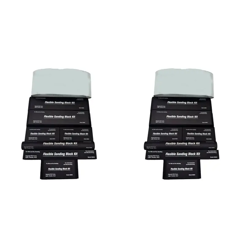 

AB11-Sanding Block Kit Of 14 With Sandpaper Sheet,Hand Abrasives Auto Body Sanding Block Set For Automotive Paint Sand