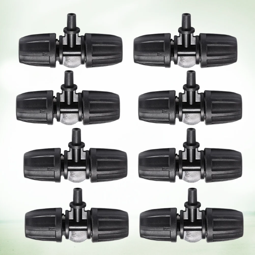 

25pcs 8/11 Size Drip Irrigation Connectors Black Micro Tubing Joint For Garden Watering System Hose Nozzle Tee Connector