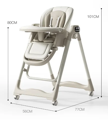 كرسي أطفال ذكي عالي 6 في 1 قابل للطي ومتعدد الاستخدام لحديثي الولادة إلى الأطفال الصغار مع كرسي هزاز كهربائي يعمل بالبلوتوث #3