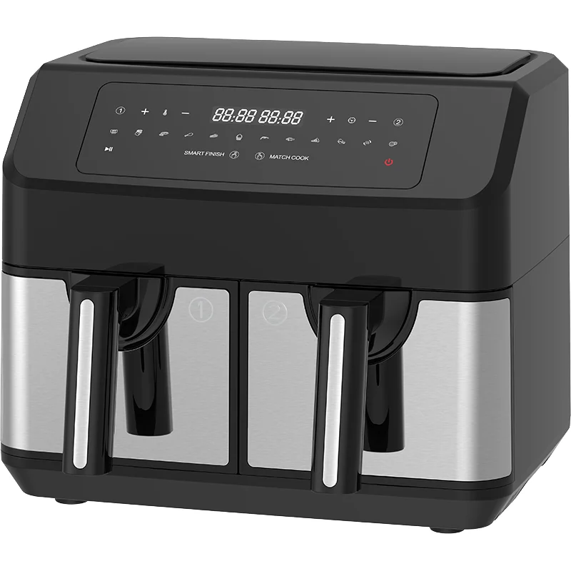 New Digital Touch Screen LCD Display Aluminum Intelligent Smokeless Electric Fast Heating Toaster Air Household Outdoor