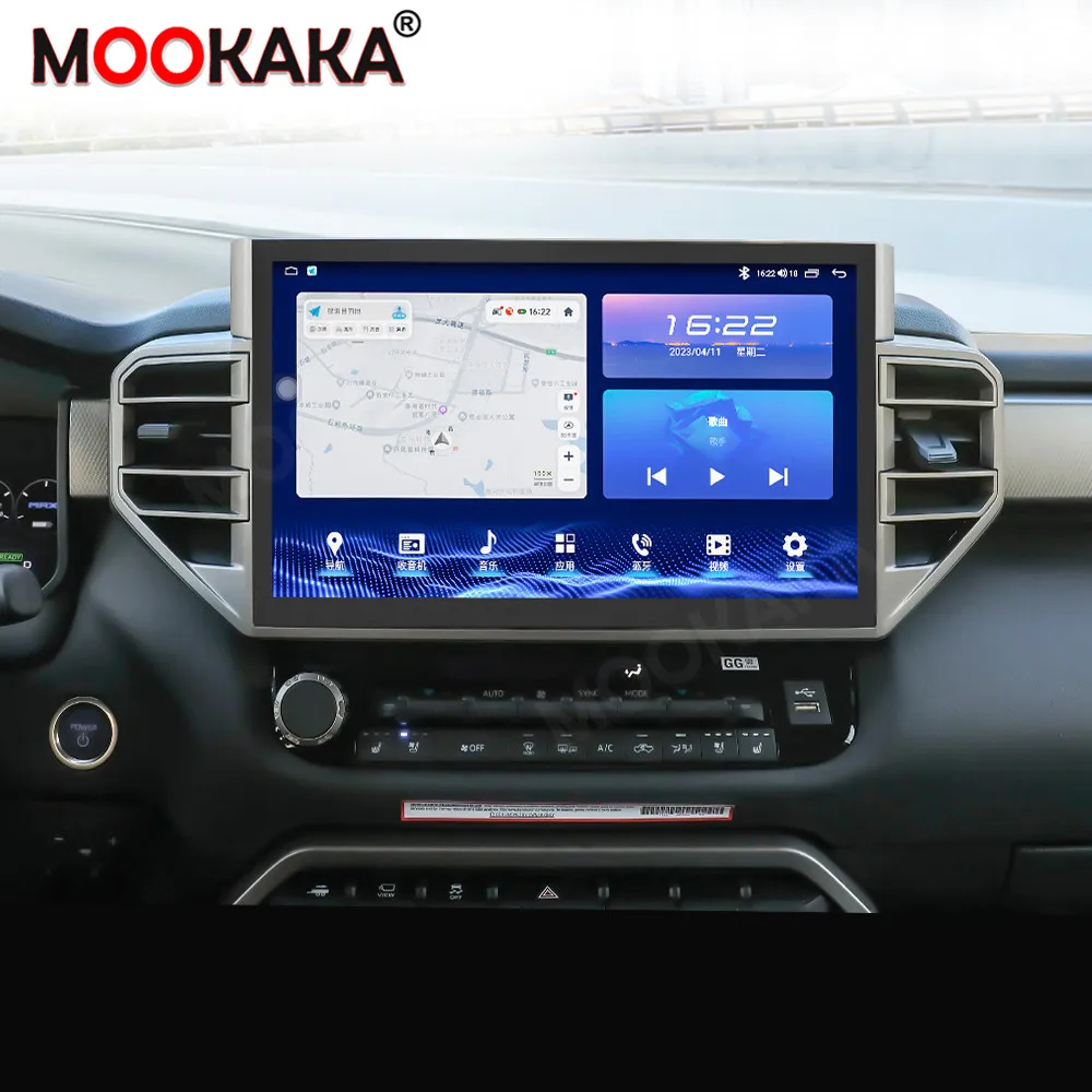 Car Accessories Radio For Toyota Tundra 2022-2023 Android Auto GPS Navigation Multimedia Stereo Receiver Head Unit Offline Maps