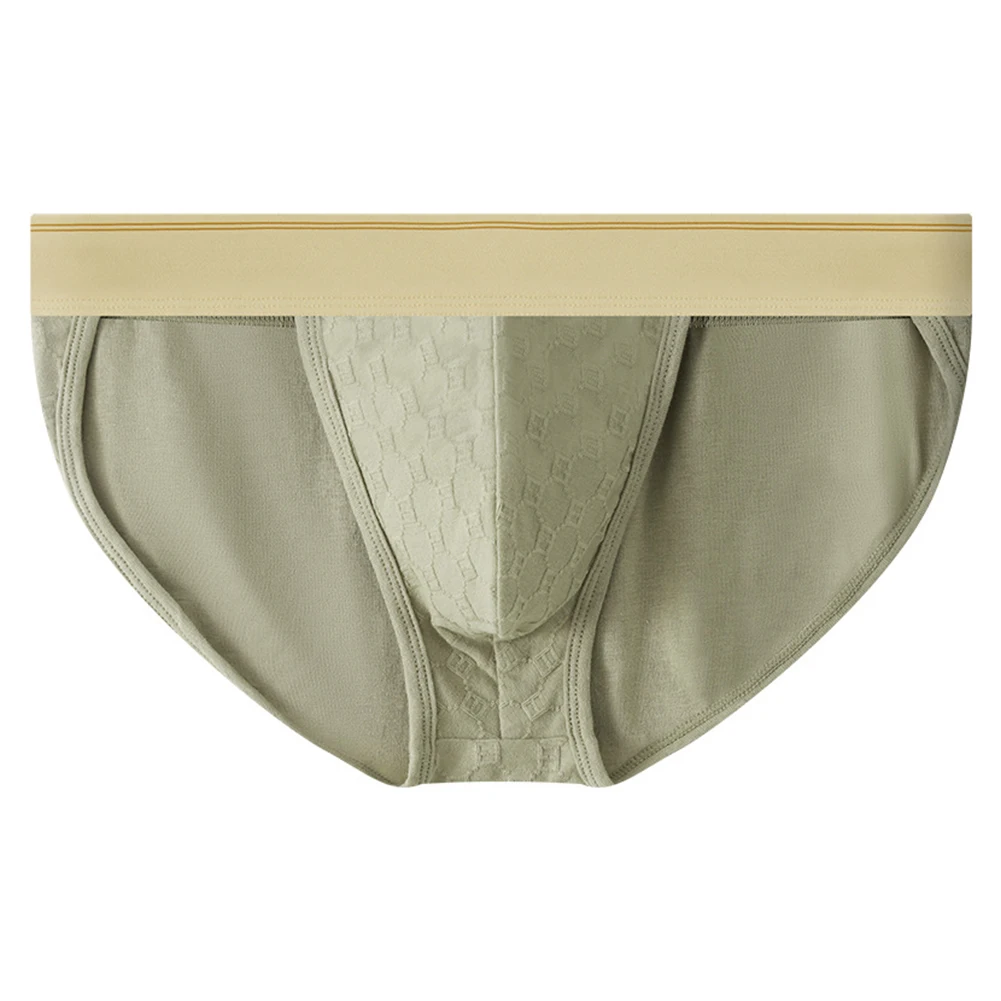 Mens Sexy Lingerie Jacquard Bikini U Convex Pouch Briefs High Fork Underwear Underpants High Elastic Skinny Panties