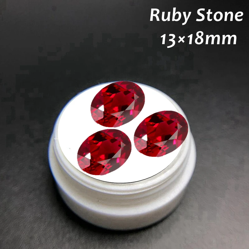 Natural Unheated Ruby Gem Oval Faceted Cut VVS Loose Gemstones for Jewelry Making/Collection/Gift/Mounting Loose Stone