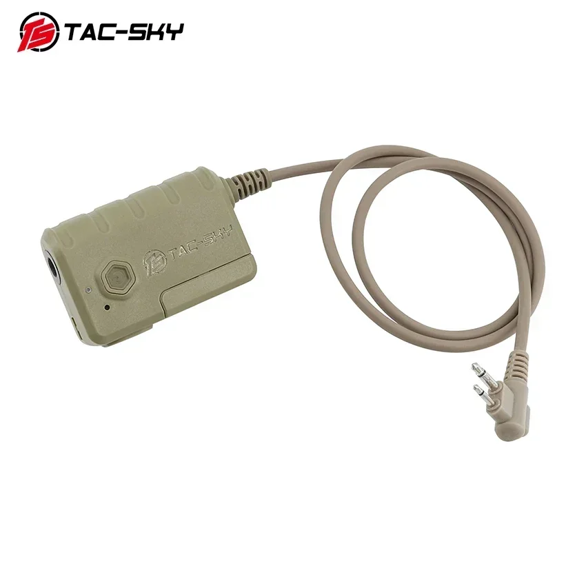 TS TAC-SKY Motorola 2-Pin Plug Bluetooth PTT Adapter, Compatible with COMTA SORID Headsets and Motorola 2-Pin Walkie Talkies