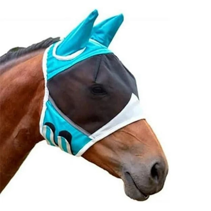 Upgraded Horse Fly Mask Breathable Horse Head Training Equestrian Supplies Harness Summer Horse Horse Mask