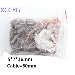 Xccyg 100Pcs 5*7*16Mm Voor Honda Toyota Elektrische Generator Auto Dynamo Koolborstel Hoge Koper