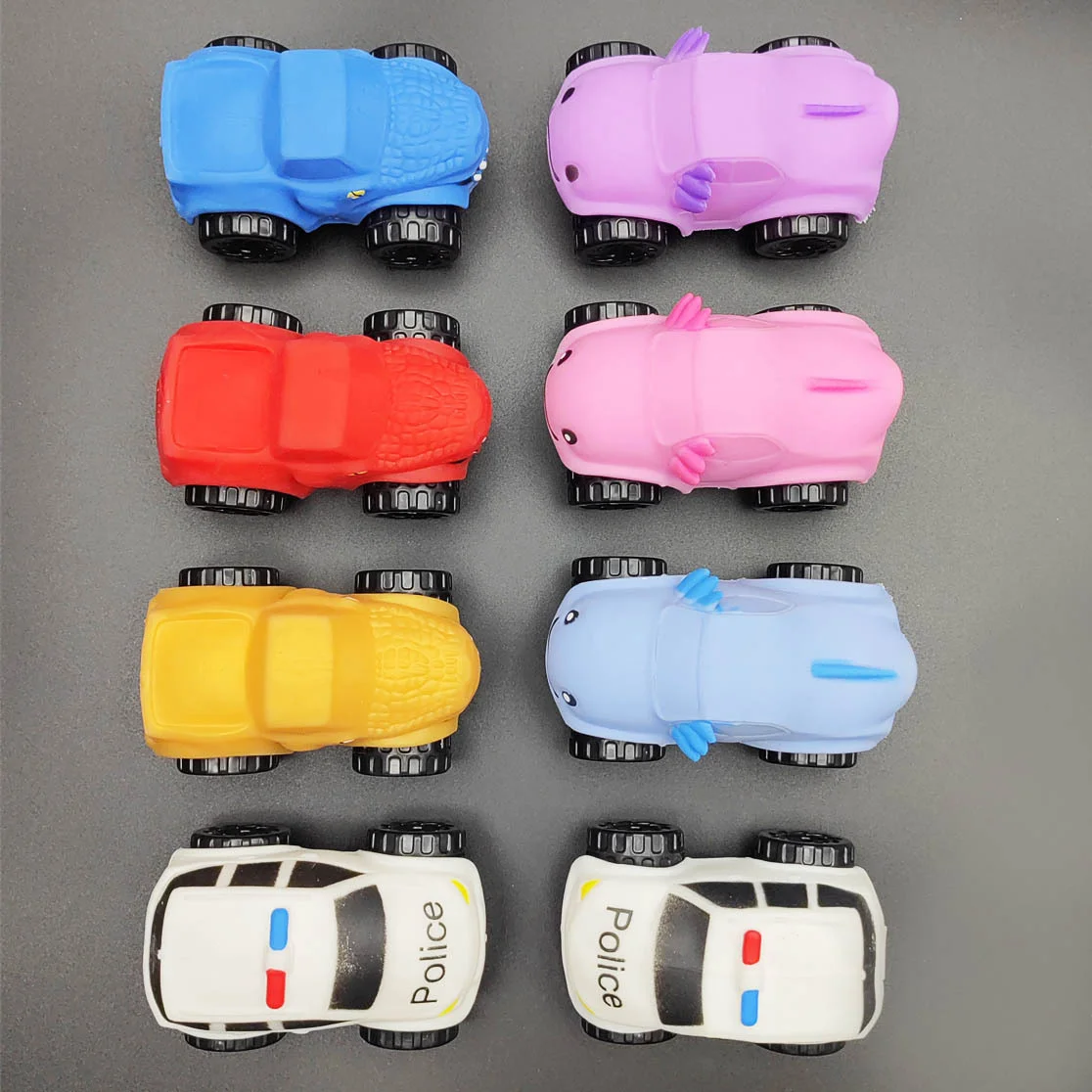 Tpr Free Wheel Squeeze Car Squishy Shape Shifting Stretch Twist Vehicle Decompression Toy for Boy Kid Stress Relife Gift Model