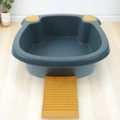 

Cat Ear Baby Wash Basin Healthy Material Safe Tasteless Hidden Washboard Pull Out Design Non Fading Non Deformable Bathing