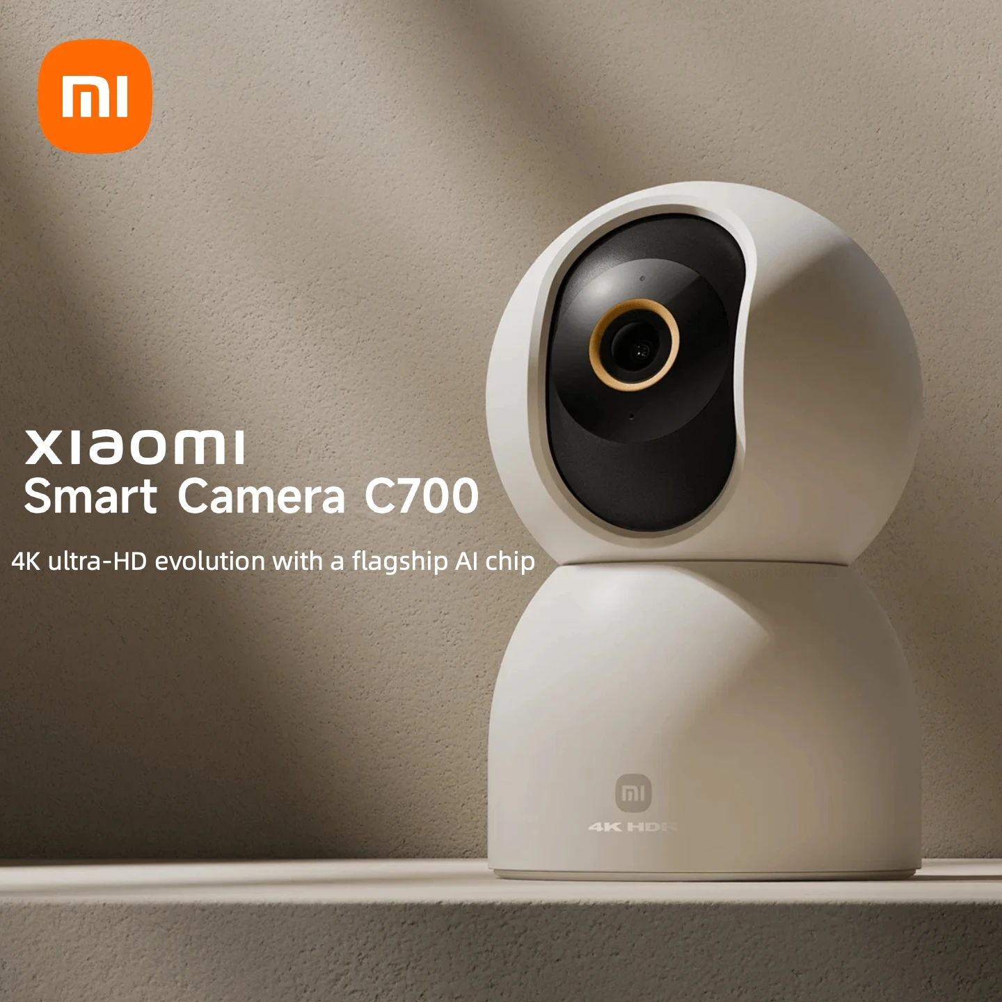 

Xiaomi Smart Camera C700 4K Ultra Low Light Full-color AI Facial Baby Recognition Gesture Call WiFi6 Surveillance Webcam Mi Home