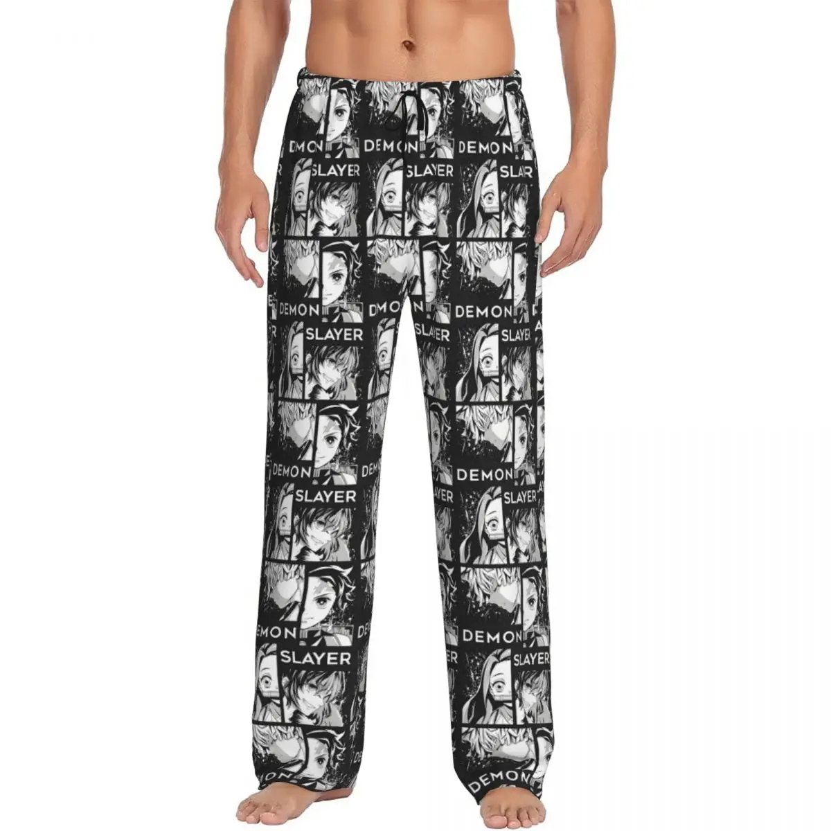 

Custom Men's Demones S-Slayer Pajama Pants Print Sleep Sleepwear Bottoms with Pockets