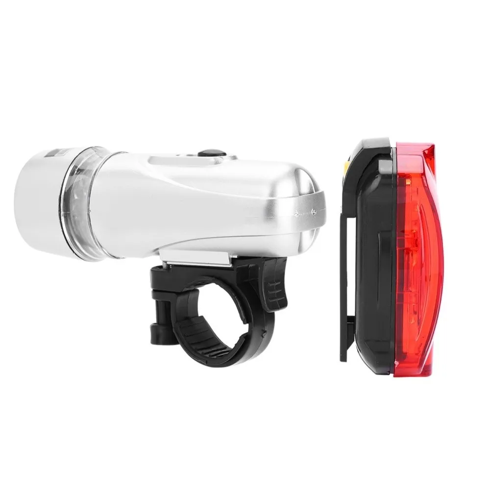 

1 Set Durable 5 LED Bicycle Light Set Front Back Set Waterproof Riding Lights High Visibility Bike Lamp Bicycle Accessory