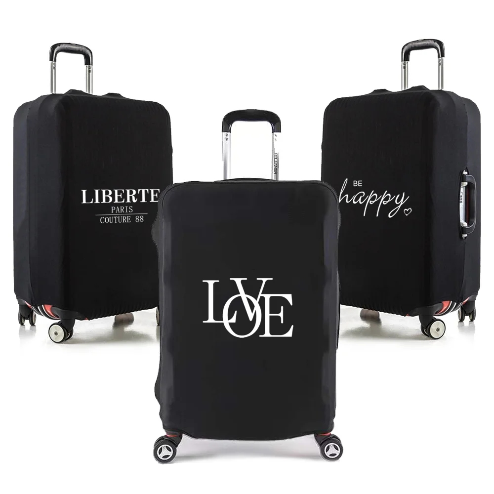 

Trolley Box Cover Travel Accessories Text Printing SeriesThick Elastic Luggage Cover Protector 18-32inch Dust Cover