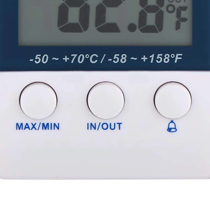 ABGG-Digital Refrigerator Thermometer With Alarm And Maximum And Minimum Temperature And LED Indicator Light