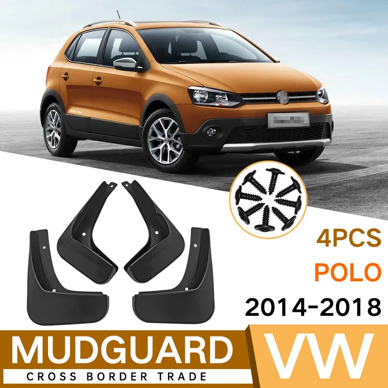 

For Volkswagen POLO 2014-2018 Car Molded Mud Flaps Splash Guards Mudguards Front Rear Styling Front Rear Car Accessories