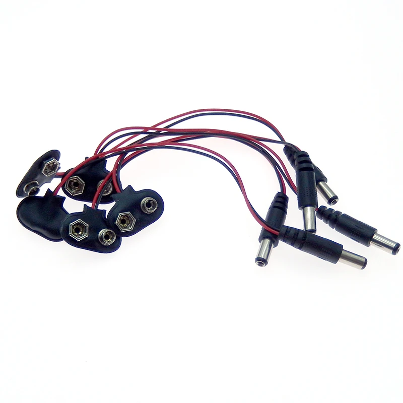 5pcs 9V Battery Button Power Cable Battery Buckle Snaps Power Cable Connector DC For DIY Jack Connector