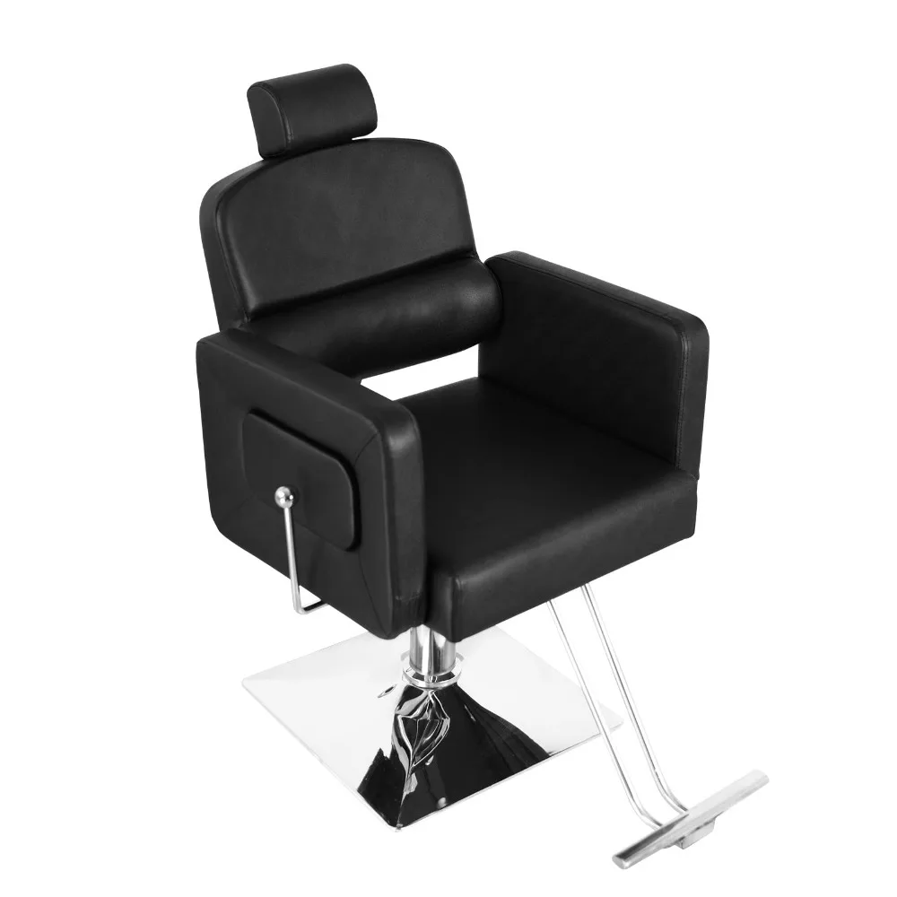 Salon Chair for Hair Stylist, Reclining Barber Chair Hairdressing Styling Chair with Adjustable headrest, Beauty