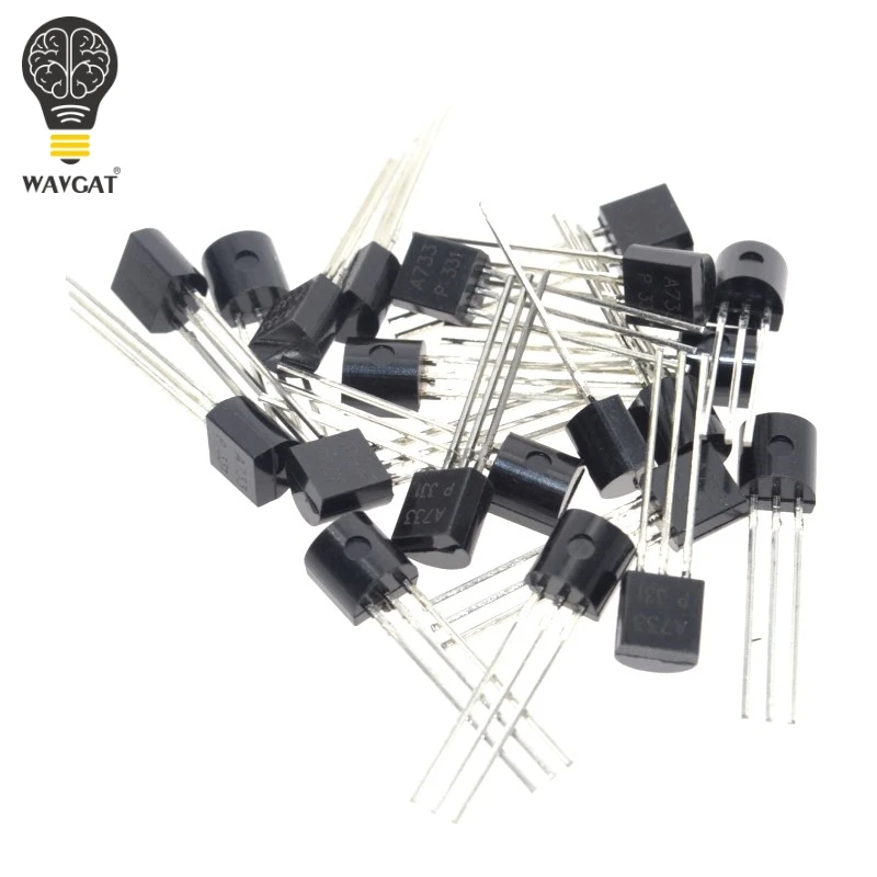 100PCS 2SA733 A733 transistor 0.1A/50V PNP transistor TO-92 Plastic-Encapsulate Transistors