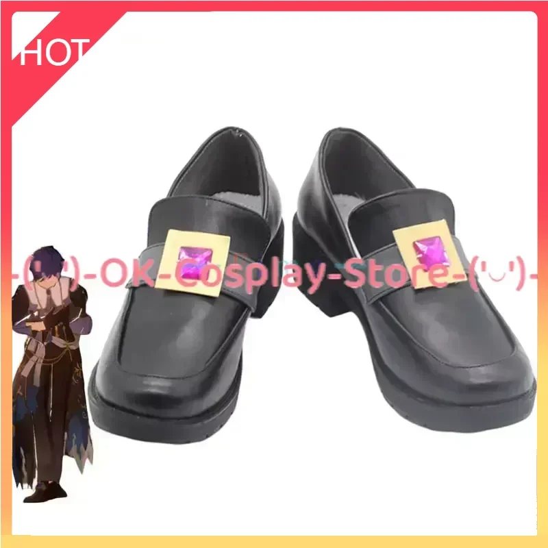 Zapatos de Cosplay de Fushimi Yuzuru, botas de cuero PU para Halloween, accesorios de carnaval, hechos a medida