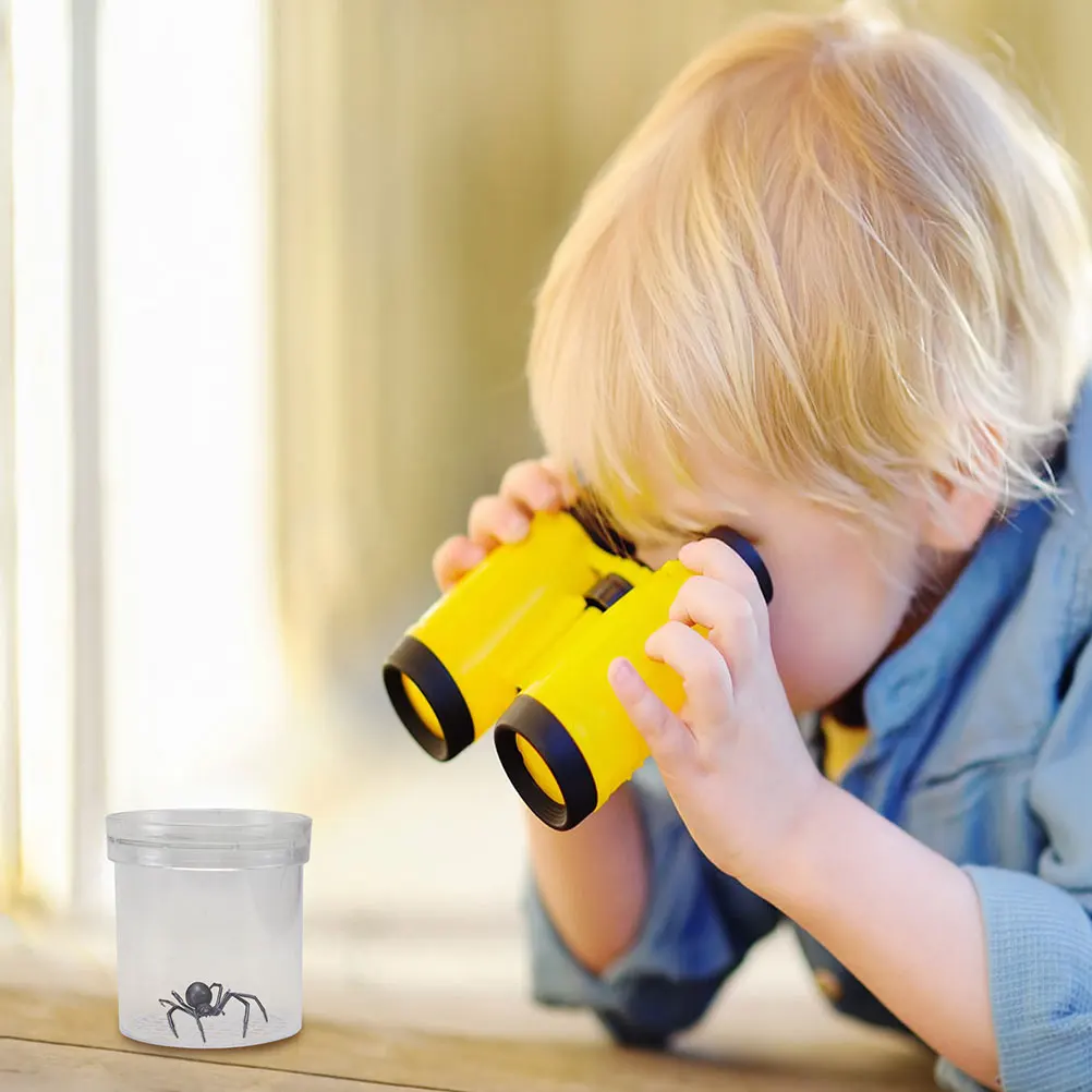 

5 Pcs Insect Observation Cup Magnifying Container Bug Viewer Portable Jar Plastic Grid Bottom Air Holes Kids Exploration