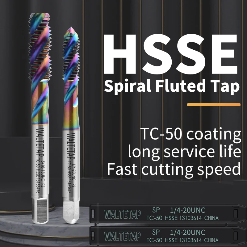 

HSSE-M35 Spiral Fluted Tap UNF 0-80 0-90 1-72 2-64 3-56 4-48 5-44 6-40 8-36 8-40 10-32 10-36 12-28 1/4 3/8 1/2 Screw Thread Taps