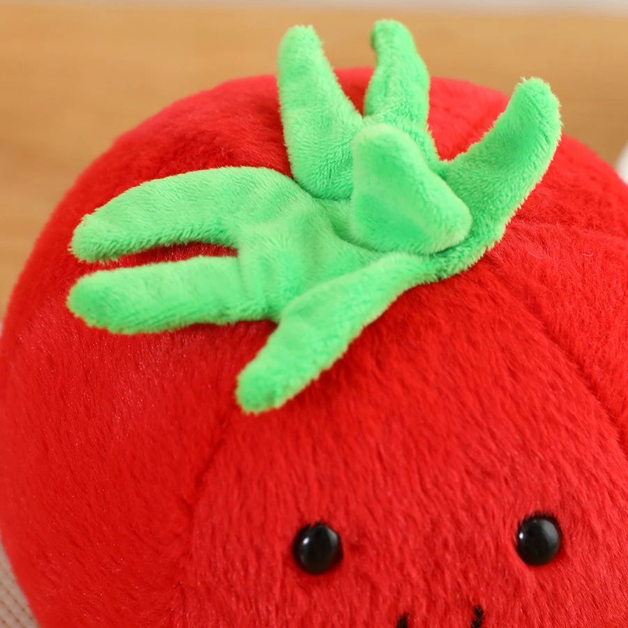 かわいい漫画トマトぬいぐるみフィギュア人形果物野菜食品ぬいぐるみ装飾誕生日ギフトすべての年齢層に最適