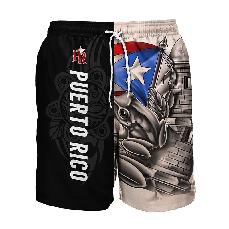 Puerto Rico Vlag 3d Print Zomer Korte Broek Kids Mannelijk Causaal Mode Gym Short Ropa De Hombre Tiener Surfen Board Shorts Heren