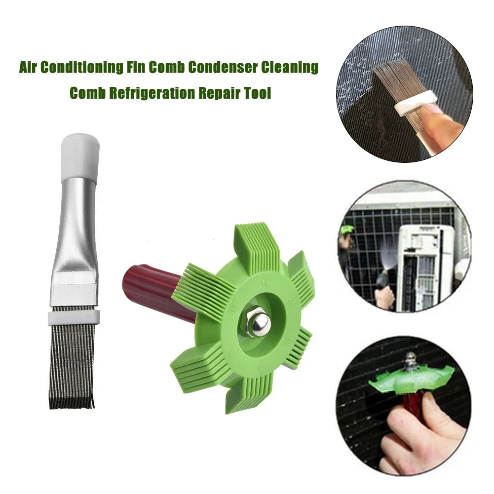 Portable Air Conditioning Fin Comb Cooling Straightening Cleaning Tool Radiator Condenser Cleaning Brush Repair Tool