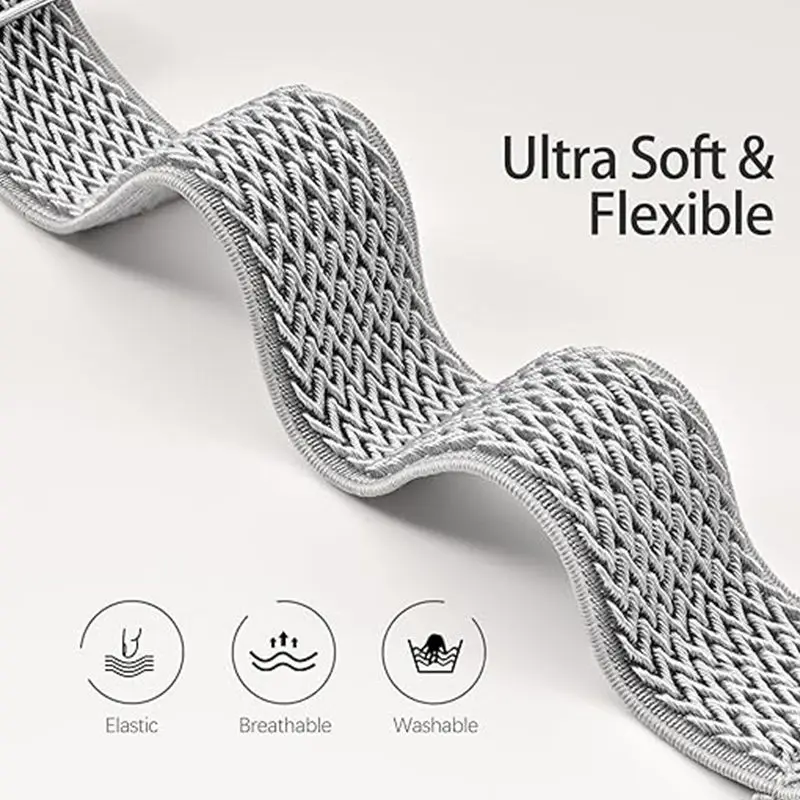 Stretchy Nylon Band for Apple Watch Series 11 10 Ultra 3/2 SE 42mm 38mm 46mm 41mm 45mm 49mm Adjustable Sport Strap for Women Men