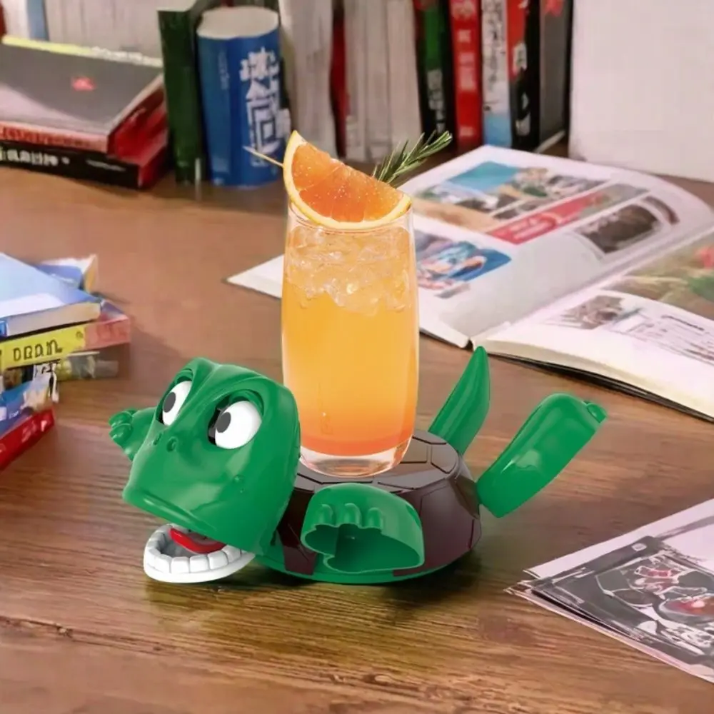 

Crossed Legs&Staring Eyes Panicked Turtle Coaster Frightened Turtle Mug Holder Turtle Cup Pad Quirky Toys Press Type Anti-scald