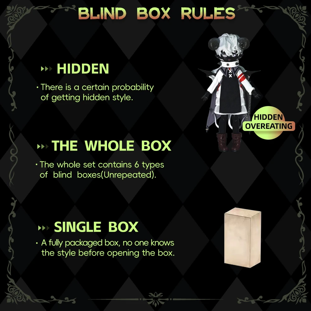 متوفر في المخزون قرون الشيطان الأصلية Bjd صندوق أعمى 1/8BJD دمية متحركة حلية لعبة عصرية إبداعية دمية رائعة هدايا للأولاد والبنات