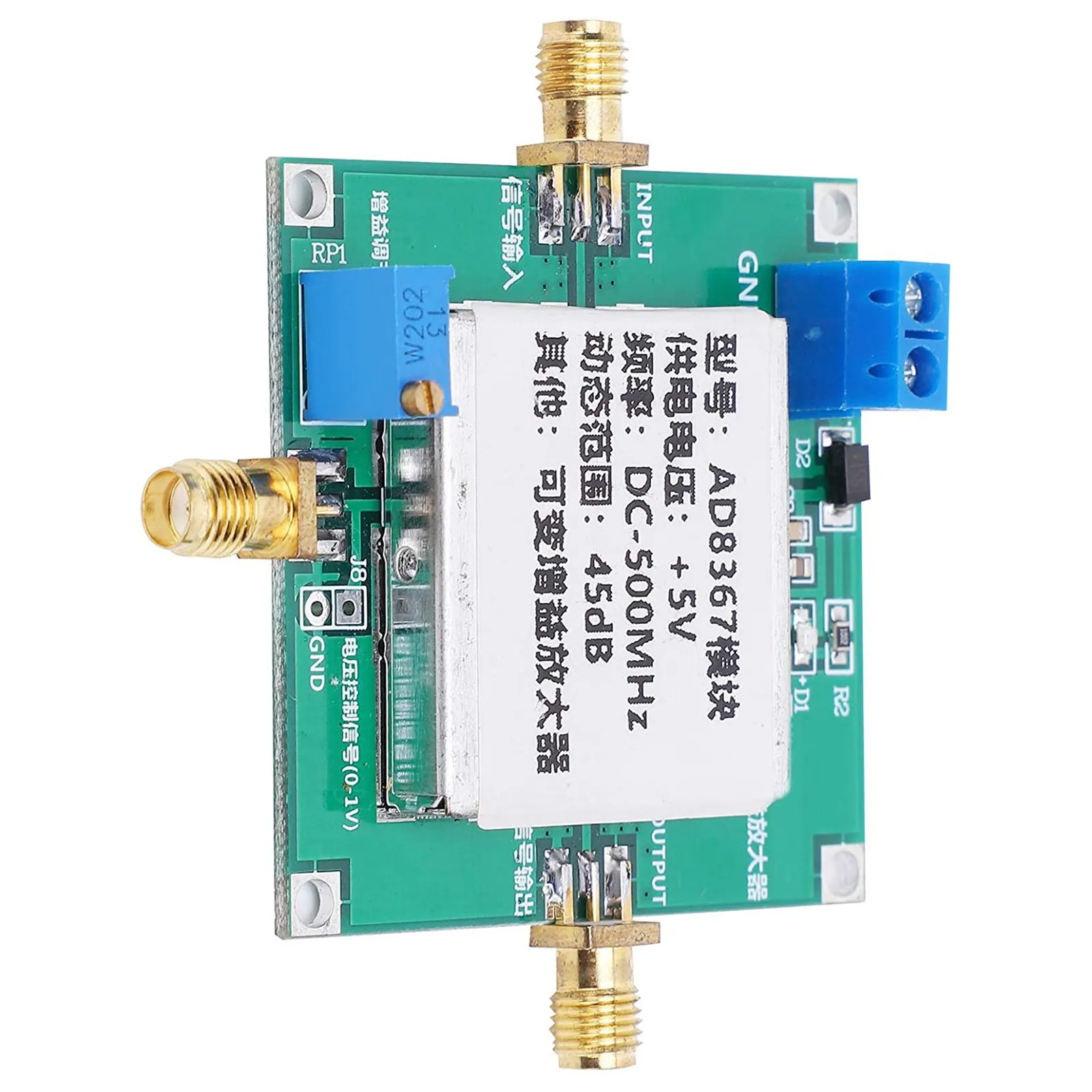 Signal Amplifier Tech, AD8367 Tech DC-500MHz 45DB Amplificateur à gain variable Signal Tech for Ham Radio Amp