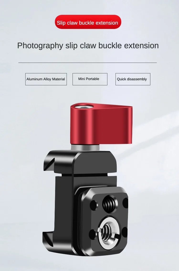 Kameraklemme Schnellspanner NATO Rail Clip Mount 1/4 3/8 Loch für 20 mm Videolicht Mikrofon Monitorhalter Gimbal Slider Verlängerung – Detail 2