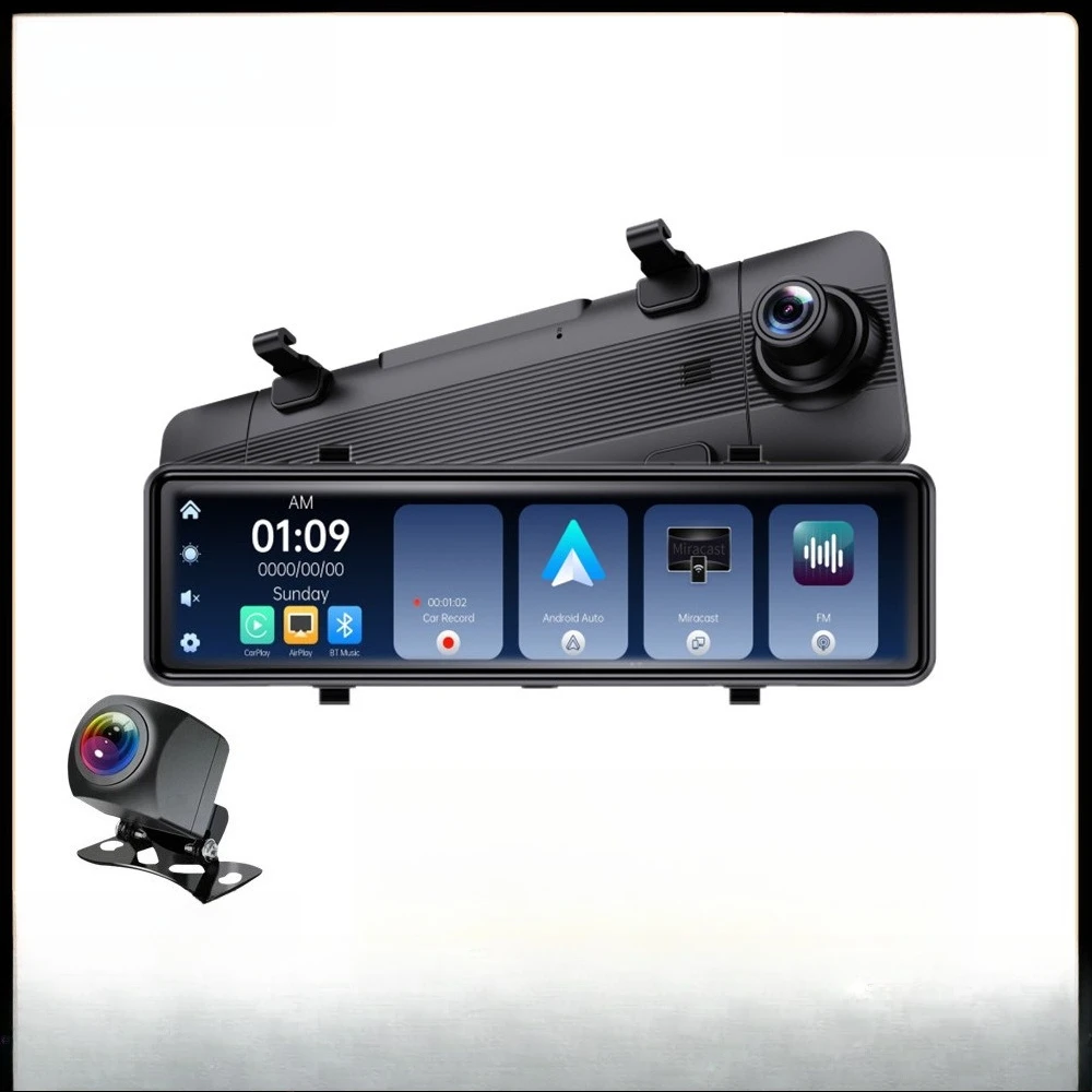

Screen Projection Driving Recorder Streaming Media Rearview Mirror 4K High Definition Front and Rear Dual Recording GPS