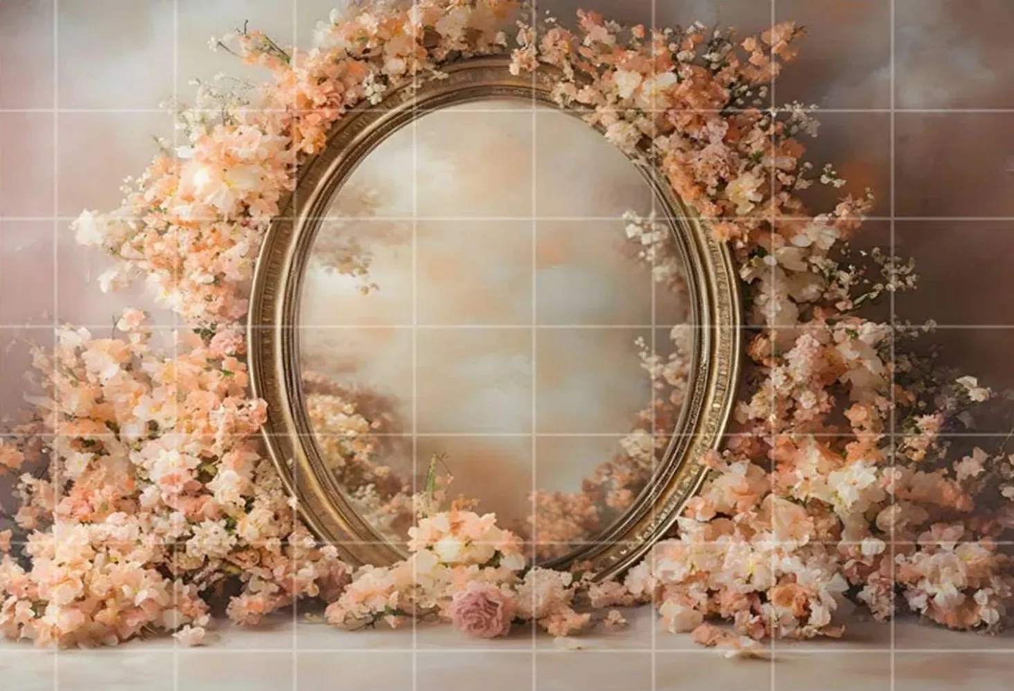 

VIKAMA Healing French-Style Wreath Tapestry Waterproof and Machine Washable Living Room Bedroom Instagram-Style Feature Wall