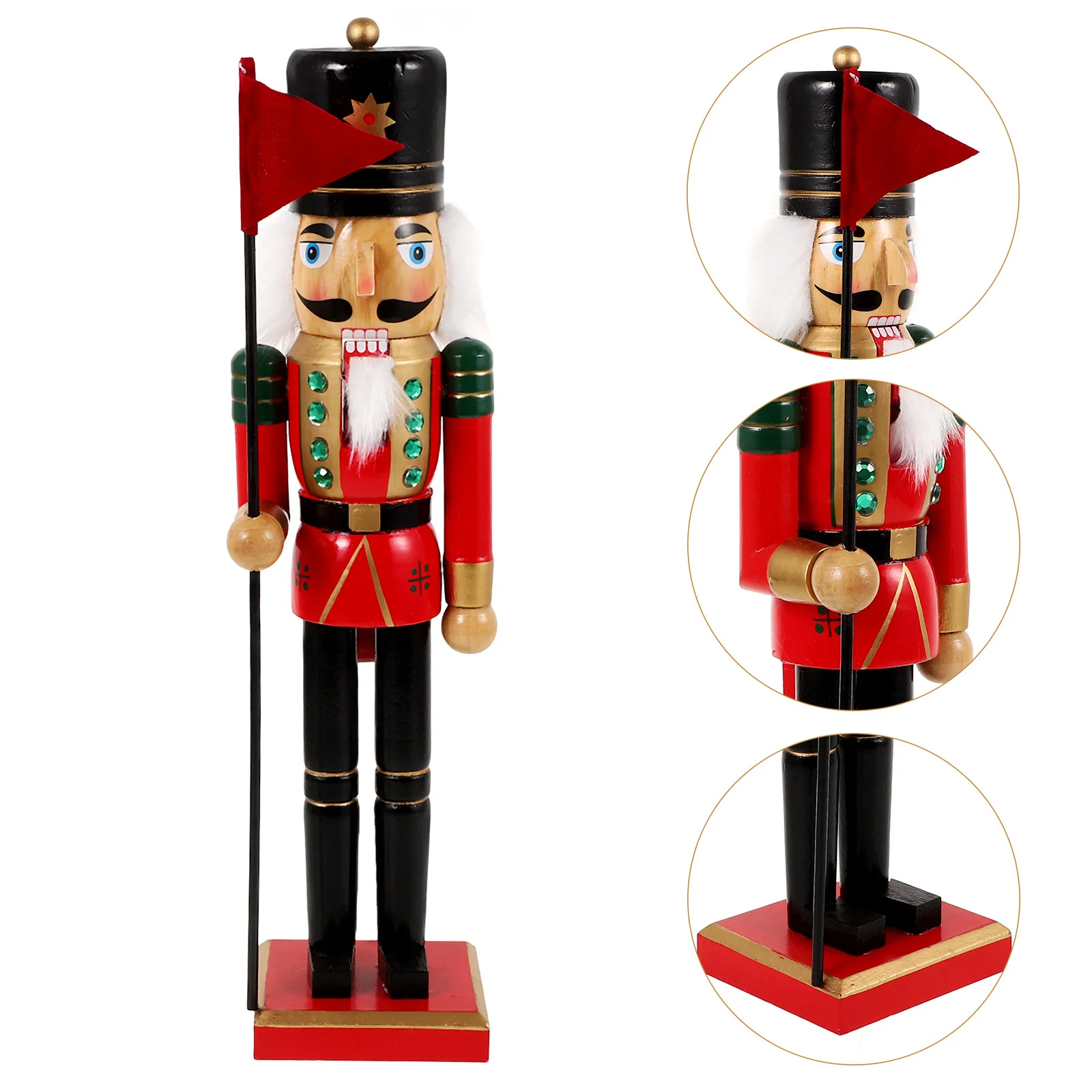 

Wooden Nutcracker Christmas Decor Cute Xmas Nutcracker Craft Desktop Decoration Christmas Gift Table Ornament Xmas Nutcrackers