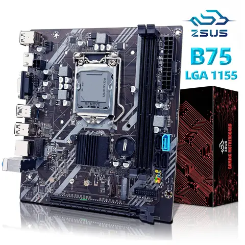 Scheda madre ZSUS B75 Schede madri desktop LGA 1155 Supporto RAM DDR3 con interfaccia NVME M.2 USB3.0 SATA3.0