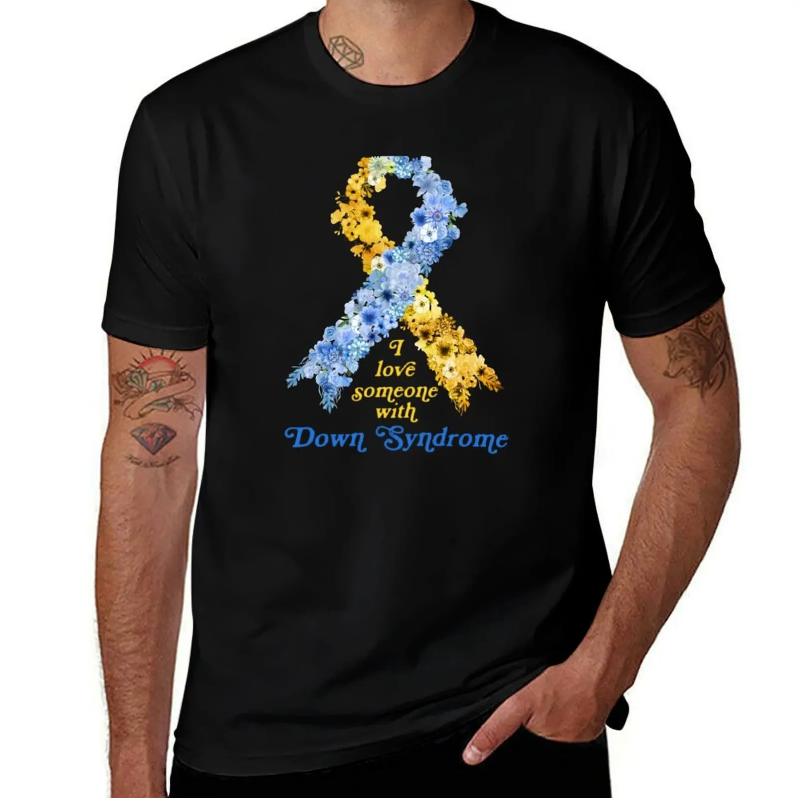 

I Love Someone With Down Syndrome - Awareness Day or Month T-Shirt graphics plus sizes Man t-shirt mens big and tall t shirts