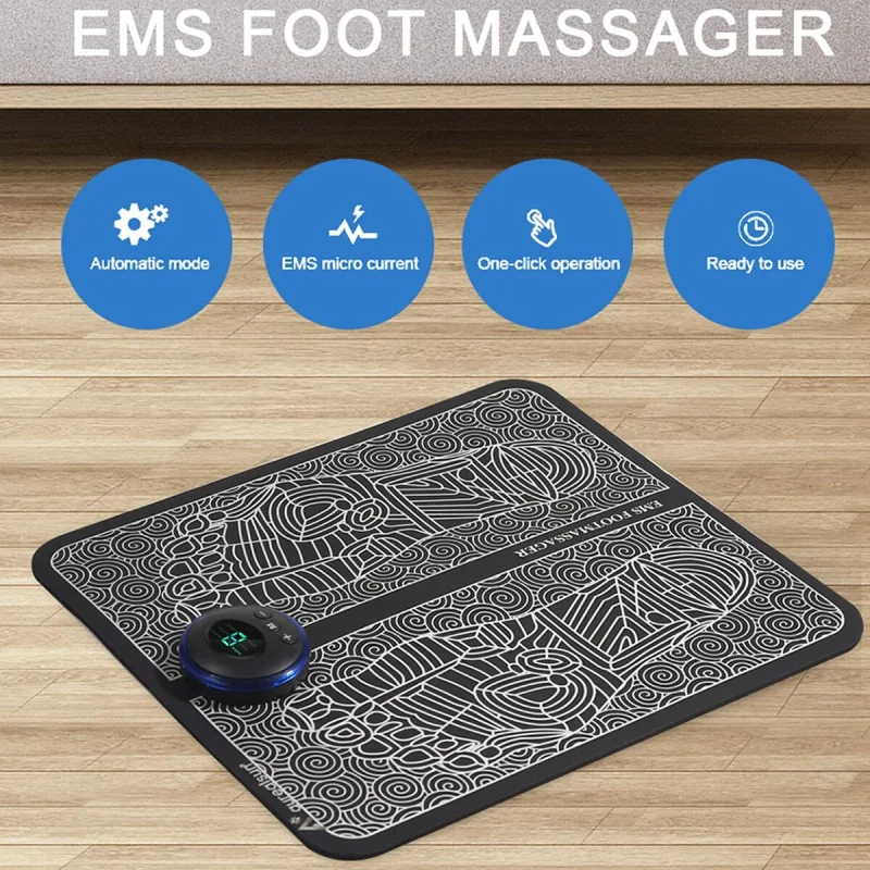 EMS Foot Massager Foot Massager Electric Portable Foot Massager USB Charging Provides Longer for Blood Circulation and Muscle