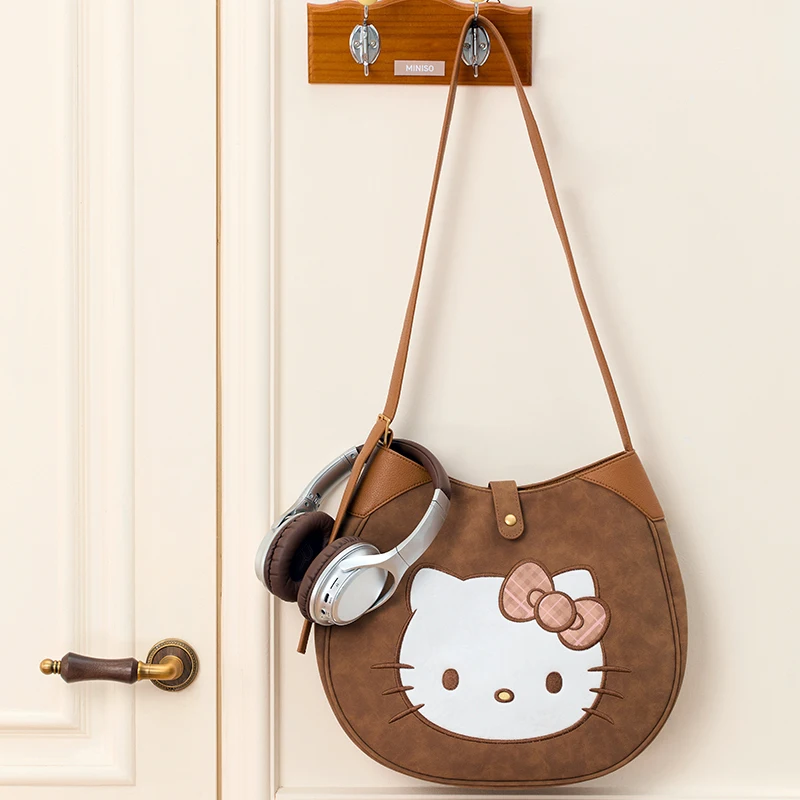 

Sanrio Hello Kitty Retro Plaid Shoulder Tote Bag - Casual Fashion Crossbody Purse for Women, Girls (School, Shopping, Daily Use)