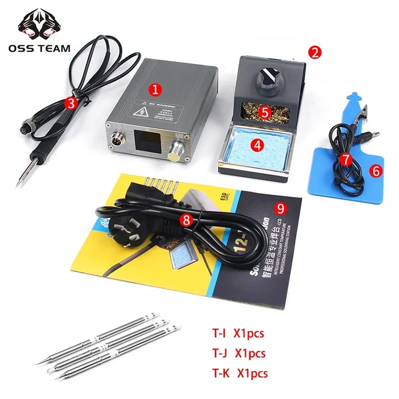 OSS T12-X PLUS stazione di saldatura saldatore elettronico con punte T12 per strumenti di riparazione della saldatura della scheda del telefono di