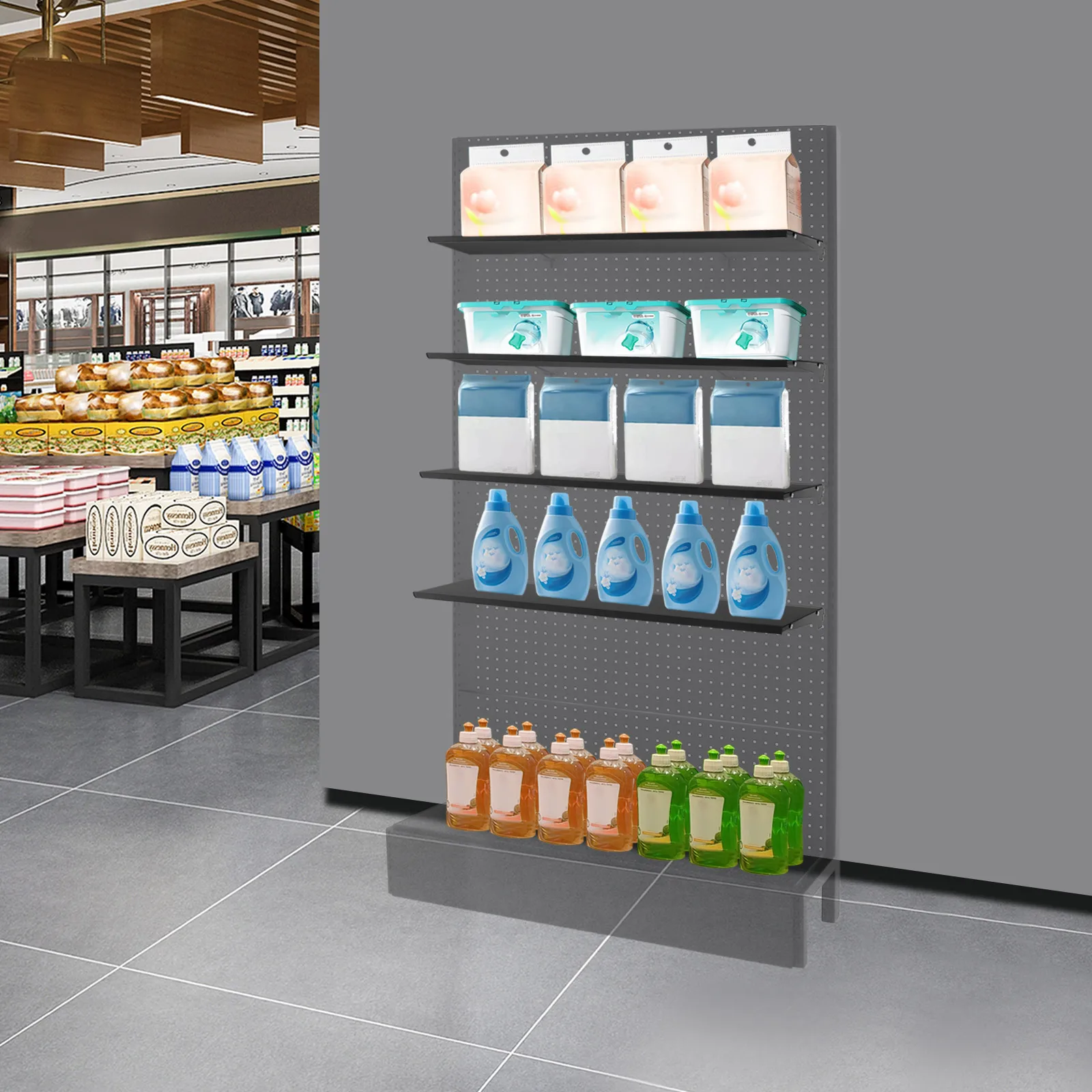 4 قطعة أرفف لوحدات جندول أرفف عرض البيع بالتجزئة رف نهاية لوحدات جندول رفوف المتجر التجاري