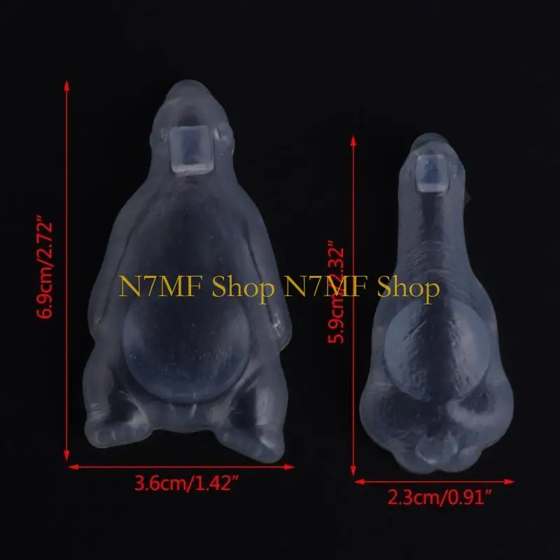 N7MF قالب السيليكون ثلاثي الأبعاد الدب القطبي المصنوع يدويًا صابون الصابون الكرتون شمعة سيليكون قوالب راتنج صابون الصابون