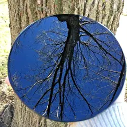 Wholesale High Quality Natural Black Obsidian Scrying Mirror Healing Crystals Stone Round 1pc