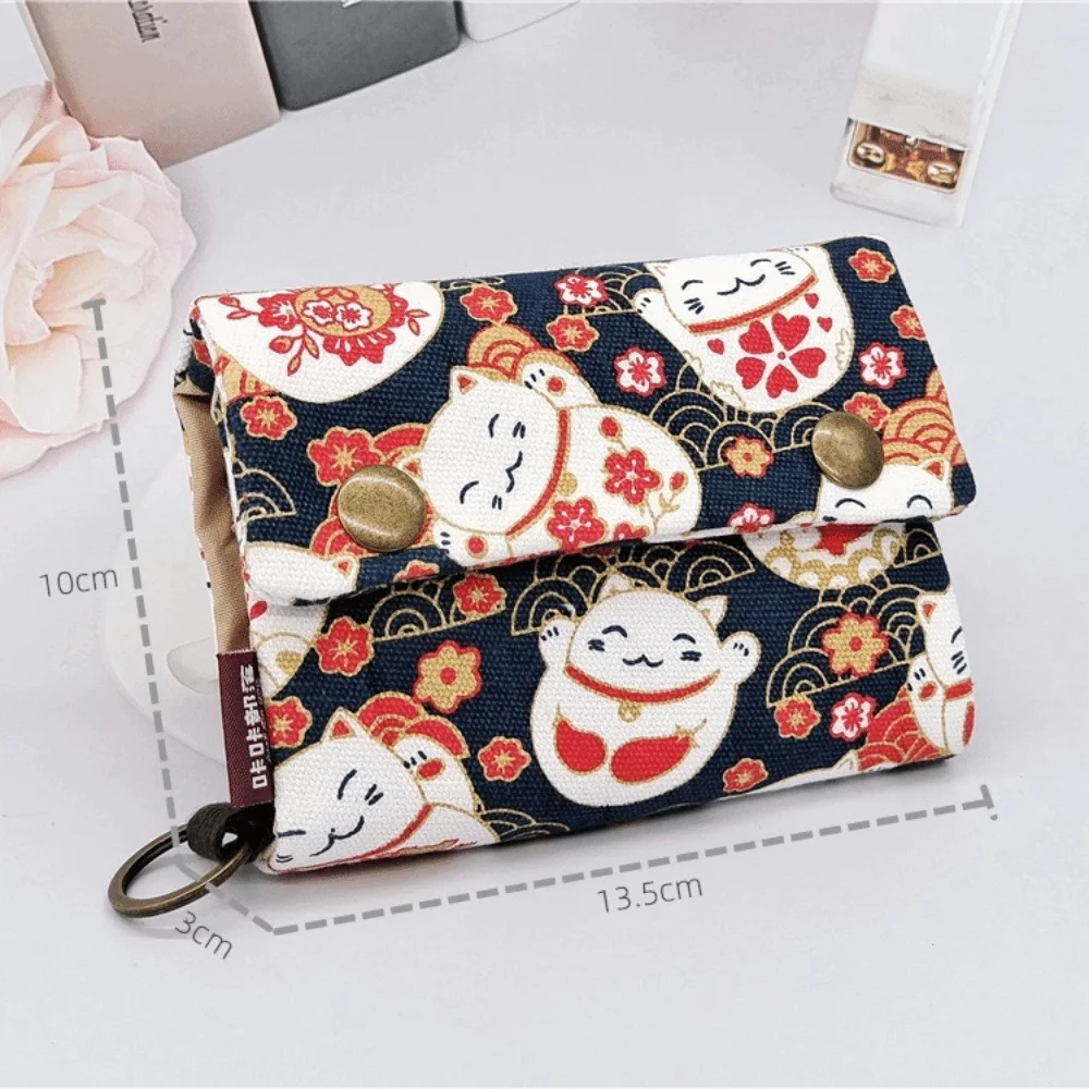 المحمولة خمر محفظة نسائية للعملات المعدنية قماش أضعاف الكرتون المطبوعة محفظة حقيبة التخزين سستة تغيير المال المنظمون النساء الرجال