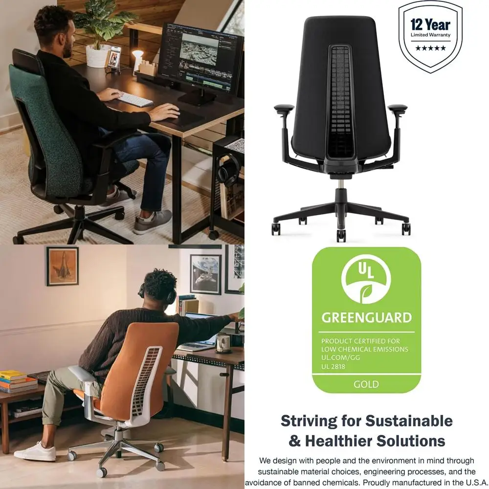 

Ergonomic Stylish Desk Chair with Breathable Mesh, No Lumbar Support (Coal)