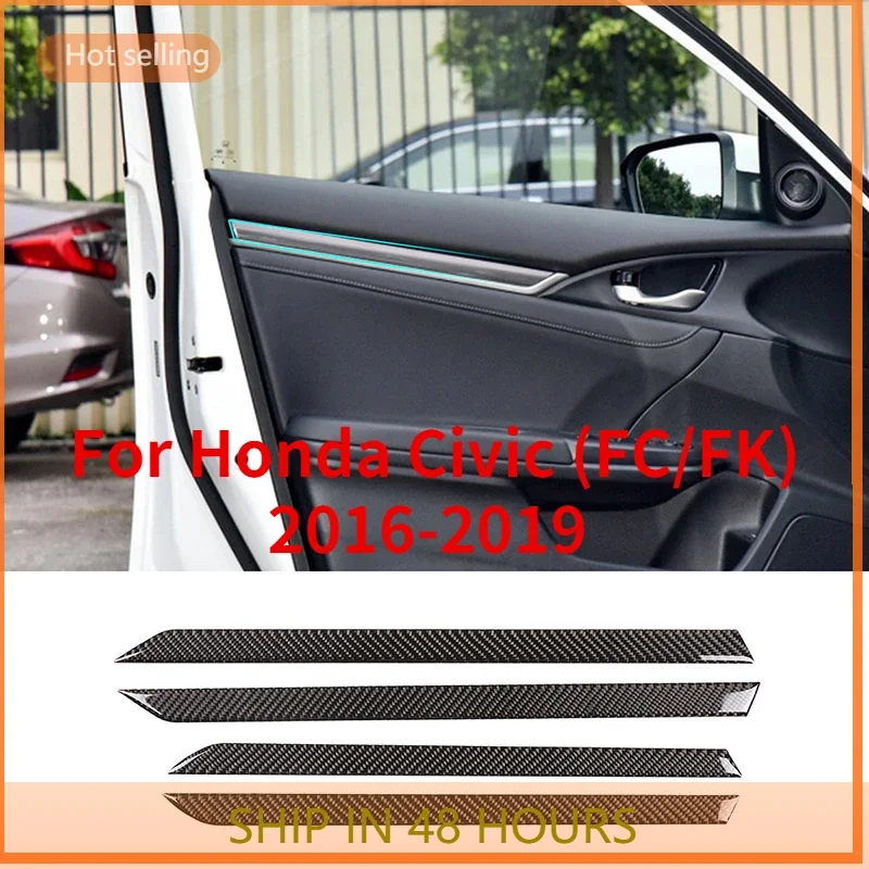 

Защитная панель для салона автомобиля из углеродного волокна, защитное украшение, 3D наклейка, крышка, отделка, аксессуары для Honda Civic (FC/FK) 2016-2019 Вт