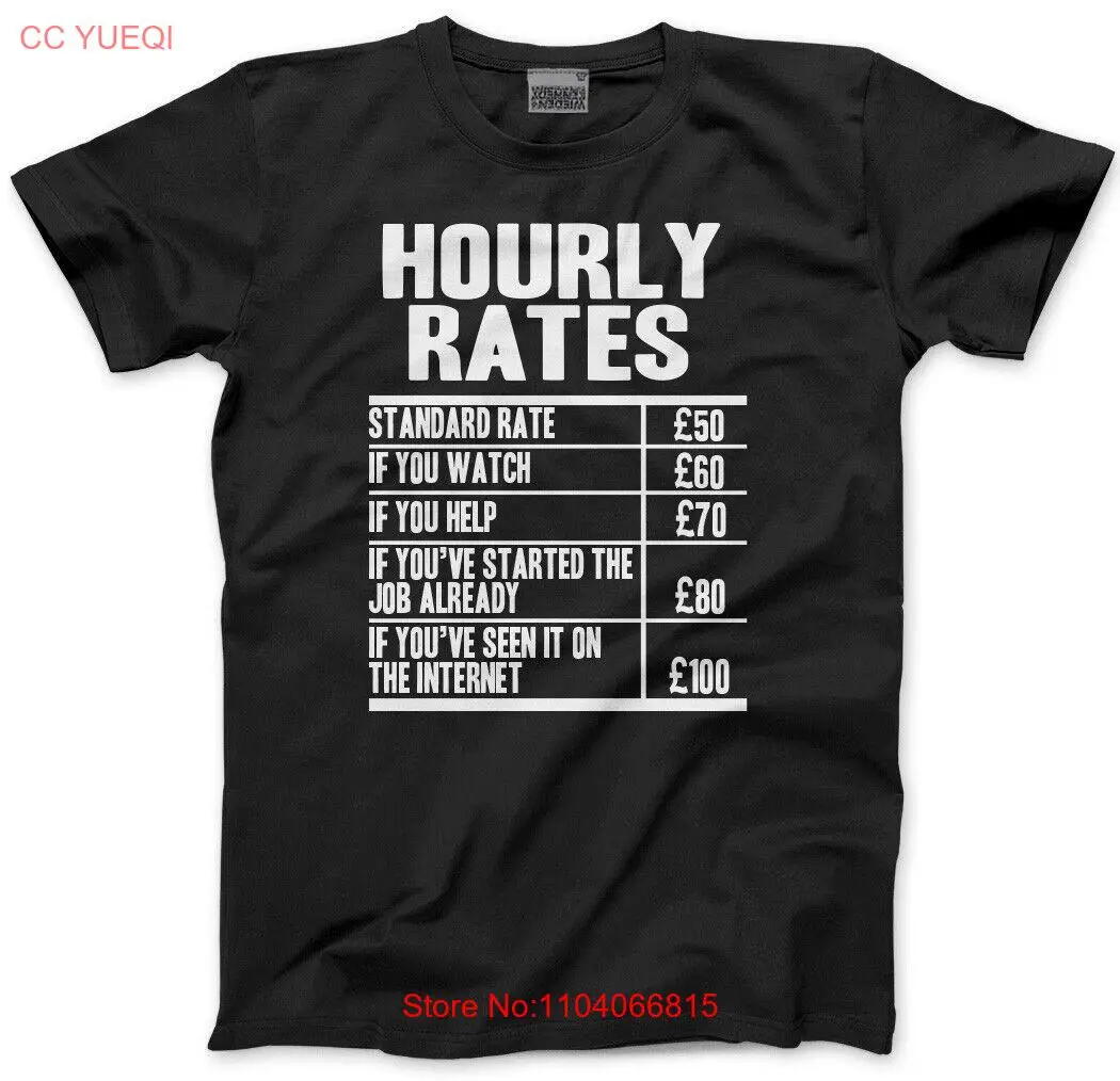 Labour Rates Mens Unisex T-Shirt Labour builder mechanic plumber electrician fu