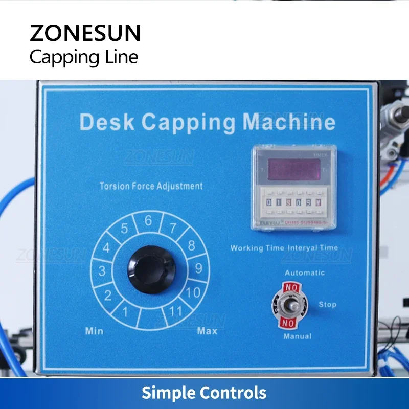 ZONESUN آلة السد ZS-XG6100C التلقائي الشد غطاء زجاجة عصير السائل غطاء رذاذ تويست قطارة زجاجية غطاء خط نقل